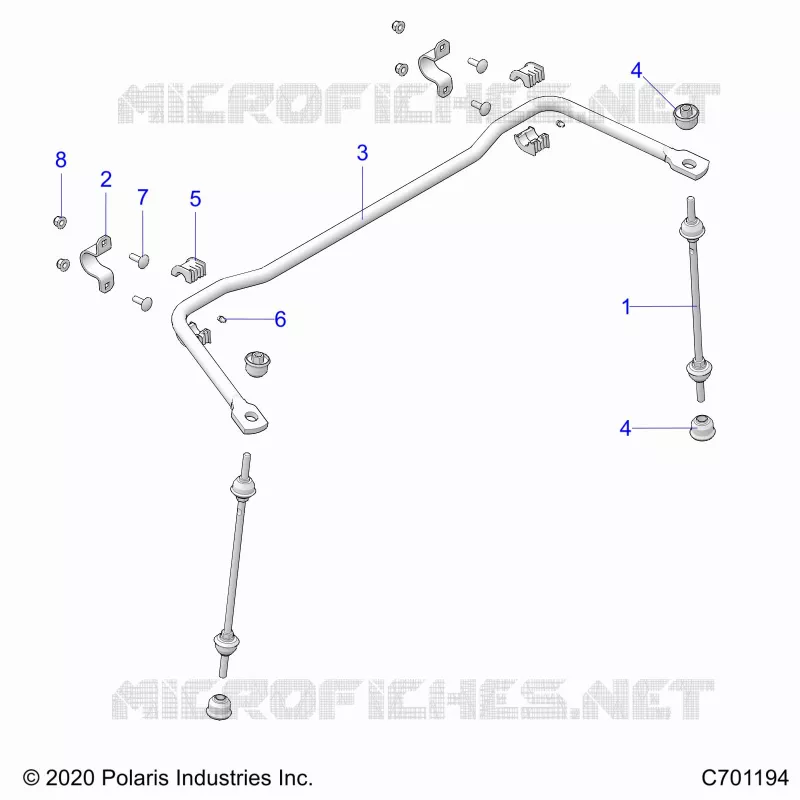 SUSPENSION, REAR BARRA DI STABILIZZAZIONE