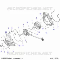 ENGINE, STATOR COVER AND FLYRUOTA