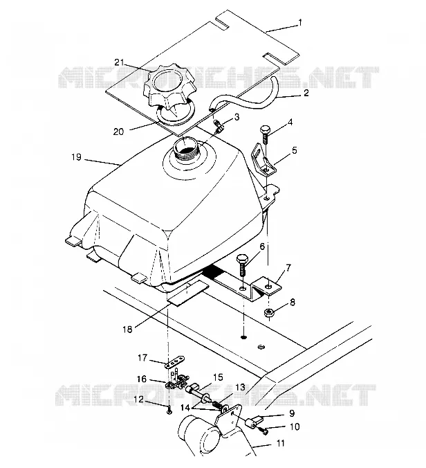 MONTAGGIO SERBATOIO CARBURANTE Sport 400L W948540 (4927232723A011)