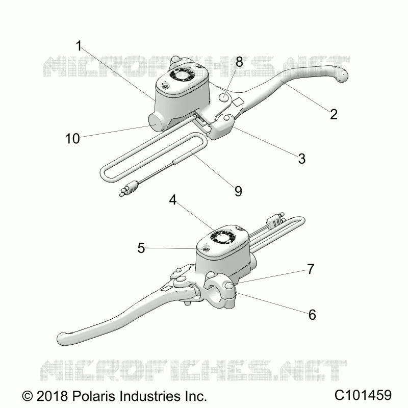 BRAKES, FRONT BRAKE LEVER AND CILINDRO PRINCIPALE