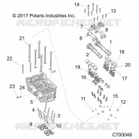 ENGINE, TESTA CILINDRO AND VALVES