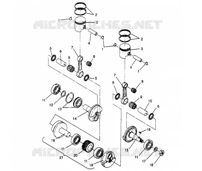 PISTONEEE   ALBERO MOTORE SPORT 0960443, SPORT TOURING 0960243  AND EUROPEAN SP (4932223222C013)