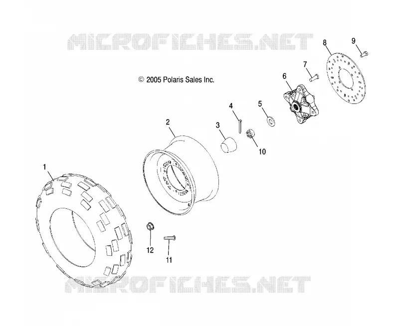RUOTAS, FRONT TIRE AND BRAKE DISC
