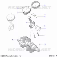 ENGINE, ALBERO MOTORE AND PISTON