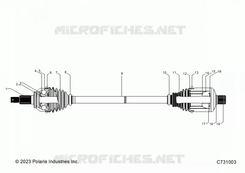 TRASMISSIONE, REAR HALF SHAFT