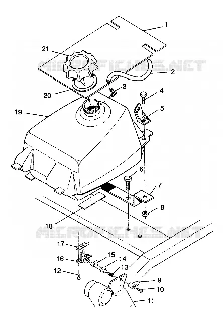 MONTAGGIO SERBATOIO CARBURANTE 4X4 250 W938127 (4924042404006A)