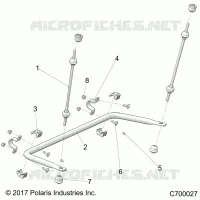 SUSPENSION, POSTERIORE STRUT STABILIZZATORE