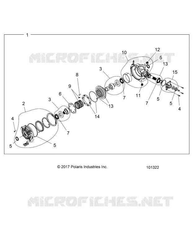 DRIVE TRAIN, FRONT SCATOLA DEGLI INGRANAGGI INTERNALS (TO 8/7/2017)