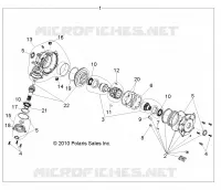 TRASMISSIONE, FRONT SCATOLA DEGLI INGRANAGGI (Built 9/27/10 and Before)