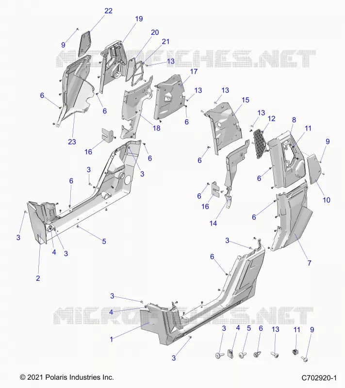 BODY, LOWER ROCKERS, REAR FENDERS, PILLARS