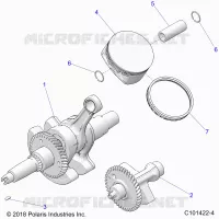 ENGINE, ALBERO MOTORE, PISTON AND BALANCE SHAFT