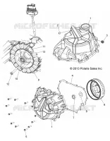 ENGINE, STATOR COVER AND FLYRUOTA