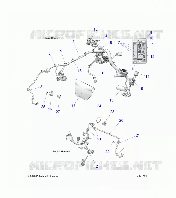 ELETTRICO, WIRE HARNESS, MAIN/FUSE BLOCK