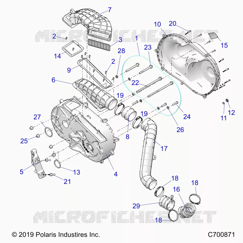 TRASMISSIONE, CLUTCH COVER AND DUCTING