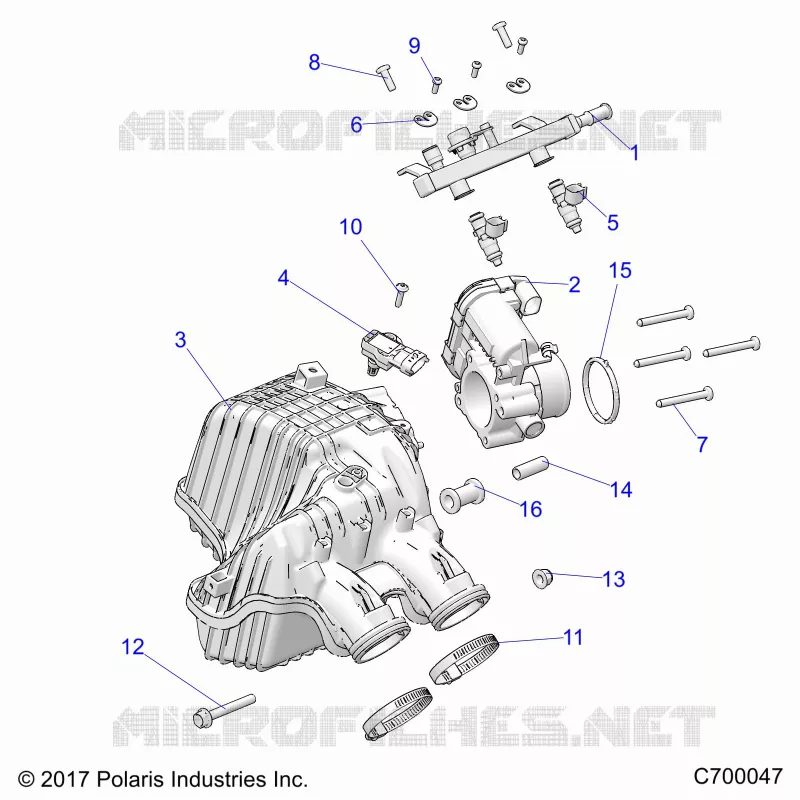 ENGINE, PRESA D'ARIA MANIFOLD, THROTTLE BODY, FUEL RAIL