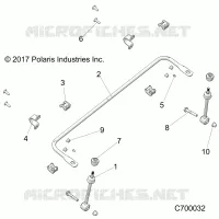 SUSPENSION, FRONT BARRA DI STABILIZZAZIONE