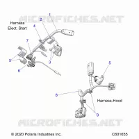 ELETTRICO, WIRE HARNESS, HOOD, ELEC. START