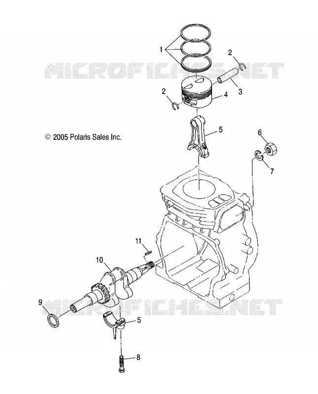 ENGINE, PISTON AND ALBERO MOTORE