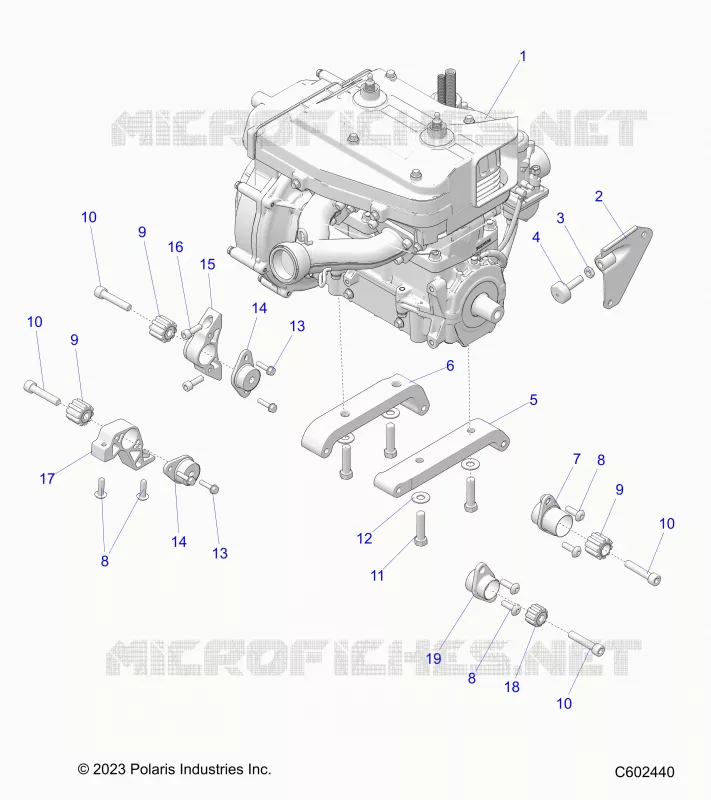 MOTORE, MOUNTING & LONG BLOCK