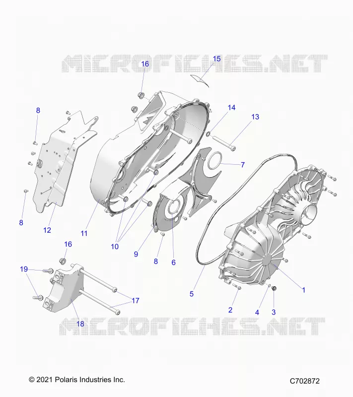 TRASMISSIONE, CLUTCH COVER ASM.- G24G2K99A/99B (C702872)