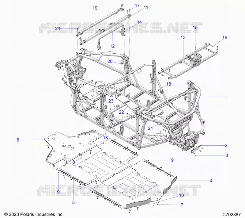 CHASSIS, MAIN FRAME AND SCIARED PLATES