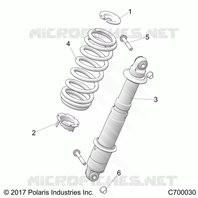 SUSPENSION, REAR SHOCK MONTAGGIO