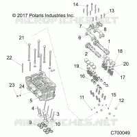 ENGINE, TESTA CILINDRO AND VALVES
