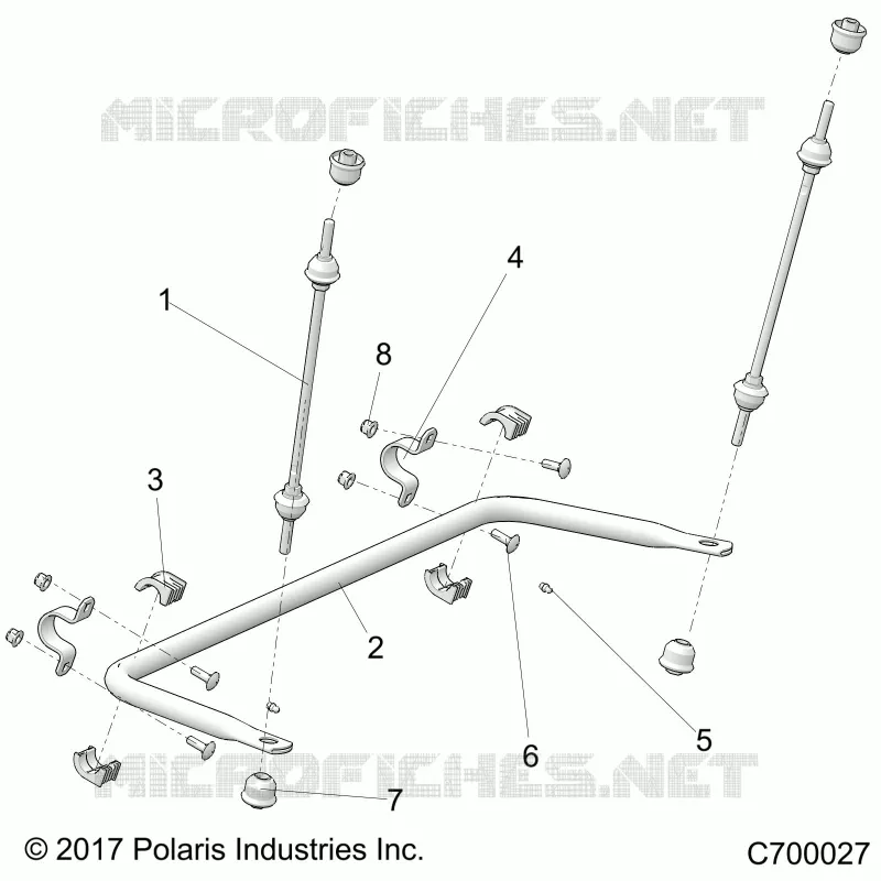 SUSPENSION, REAR BARRA DI STABILIZZAZIONE