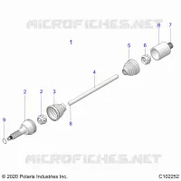 TRASMISSIONE, REAR DRIVE SHAFT A23SDS57C4 (C102252)