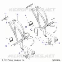 SEDE MOUNTING, FRONT, 6 POINT