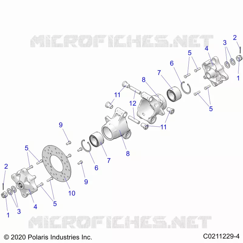 SOSPENSIONE POSTERIORE HUBS, CARRIER AND BRAKE DISC