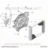 ENGINE, SISTEMA DI RAFFREDDAMENTO, RADIATOR, FAN & OVERFLOW BOTTLE
