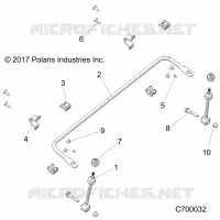 SUSPENSION, FRONT BARRA DI STABILIZZAZIONE
