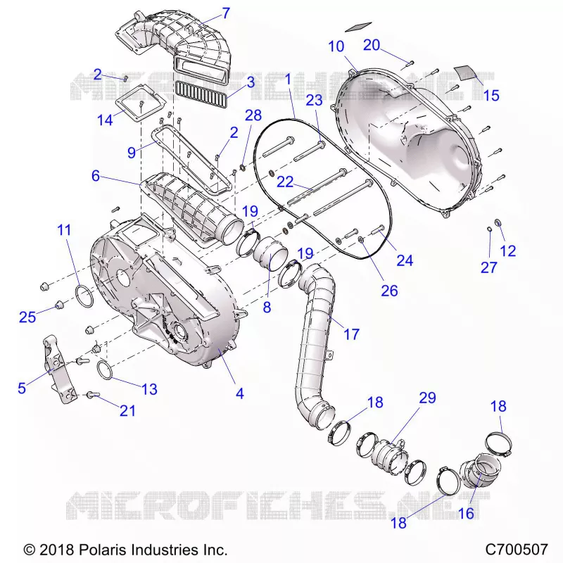 TRASMISSIONE, CLUTCH COVER AND DUCTING