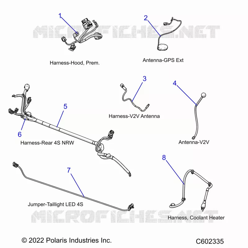 ELETTRICO, WIRE HARNESSES, HOOD/JUMPERS, GPS