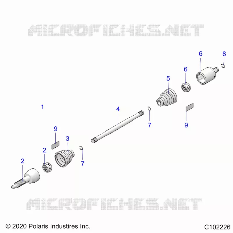 TRASMISSIONE, REAR DRIVE SHAFT