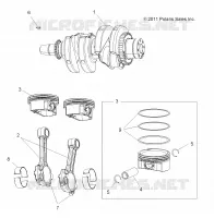 ENGINE, ALBERO MOTORE AND PISTON