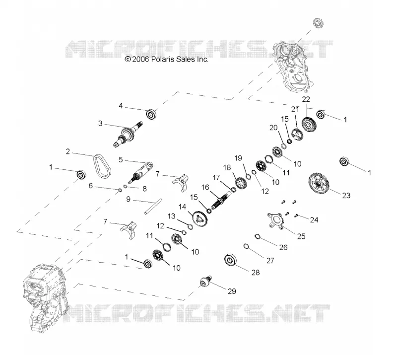TRASMISSIONE, PRINCIPALE SCATOLA INGRANAGGI INTERNALS