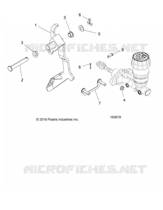 BRAKES, PEDAL AND CILINDRO PRINCIPALE MOUNTING