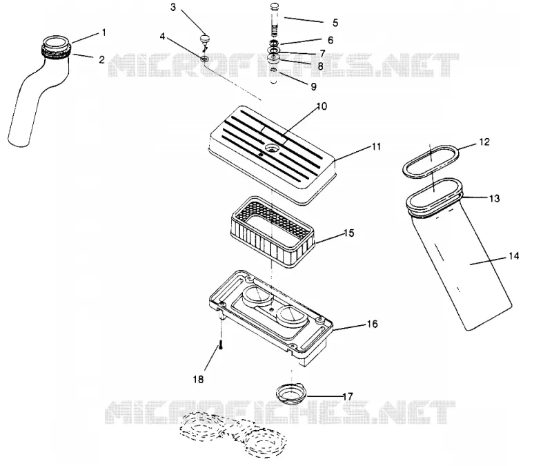 CONDOTTO DELL'ARIA SLT 700 B964166 and  Intl. SLT 700 I964166 (4933923392B006)