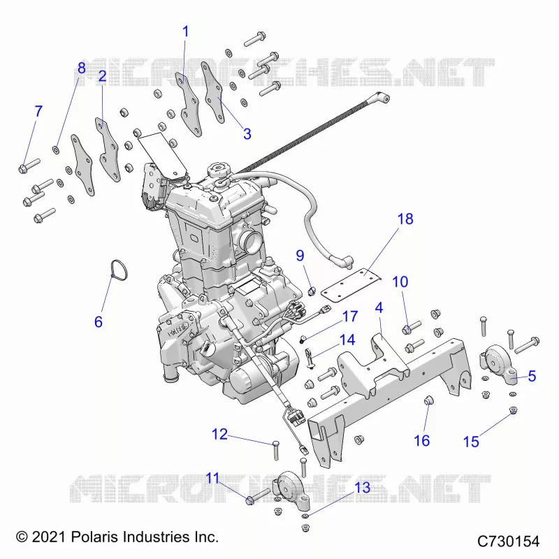 ENGINE, TRASMISSIONE MOUNTING & LONG BLOCK- R23M4U57B4/B9 (C730154)