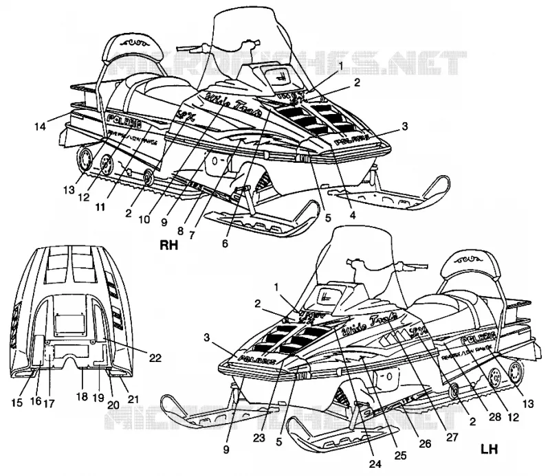 DECALS WIDETRAK LX 0982065 AND EUROPEAN WIDETRAK LX E982065 (4943884388A013)