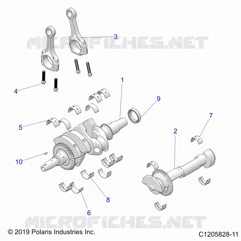 ENGINE, ALBERO MOTORE AND BEARINGS
