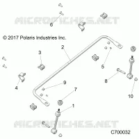 SUSPENSION, FRONT BARRA DI STABILIZZAZIONE