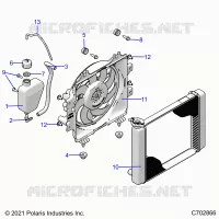 ENGINE, SISTEMA DI RAFFREDDAMENTO, RADIATOR, FAN & OVERFLOW BOTTLE