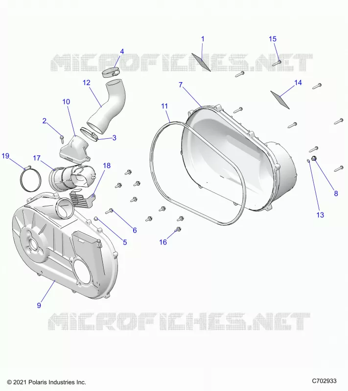TRASMISSIONE, CLUTCH COVER AND DUCTING