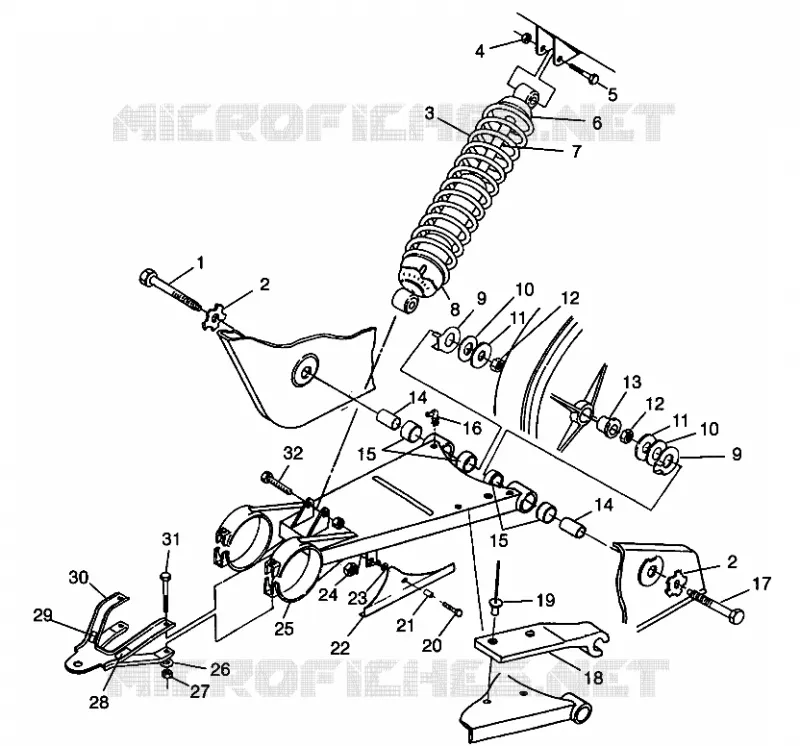 SWING ARM   SHOCK MAGNUM 2X4 W98AA42A (4945524552B010)