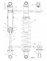 SUSPENSION, AMMORTIZZATORE POSTERIORE TRACK (COIL OVER)