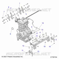 ENGINE, TRASMISSIONE MOUNTING & LONG BLOCK 
