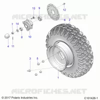 RUOTE, FRONT TIRE AND BRAKE DISK